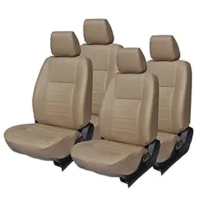 Hi Art Beige Leatherite Custom Fit Seat Covers Compatible with Honda City (2008-2013) - Complete Set
