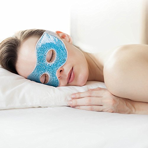 Feluna Gel-Augenmaske Entspannungsmaske Wellnessmaske für Kältetherapie Gelmaske Kühlmaske - 4