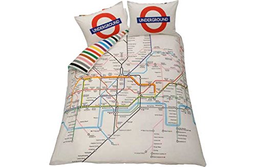 London Tube Map Bedding Set - Double.