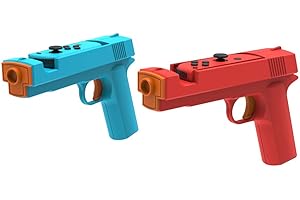 SZAERFA 2Pcs Support de Poignée de Pistolet de Jeu pour Switch NS/NS OLED,Contrôleur de pistolet Sense Joystick pour les jeux de tir Switch,Gamepad Joypad Accessoires pour console de jeu