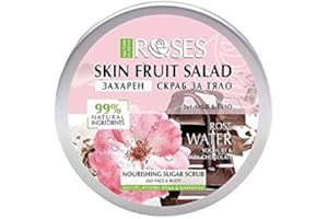 Nature of Agiva Skin Fruit Salat Pflegendes Zuckerpeeling 2in1 Gesicht und Körper mit Rosenwasser, Joghurt und dunkler Schokolade 200 ml