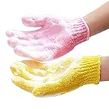 Haobase 4pcs Bathroom Accessory Bathwater Scrubbing Bath Exfoliating Gloves for Shower
