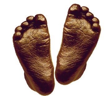 Basic 3D Handprint Footprint Baby Casting Kit Materials with Metallic Bronze paint by BabyRice