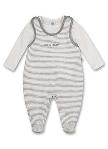 Sanetta Unisex Baby 113499 Footies, Grey (grey Mel. 1737), 0-3 Months (Manufacturer size: 056)