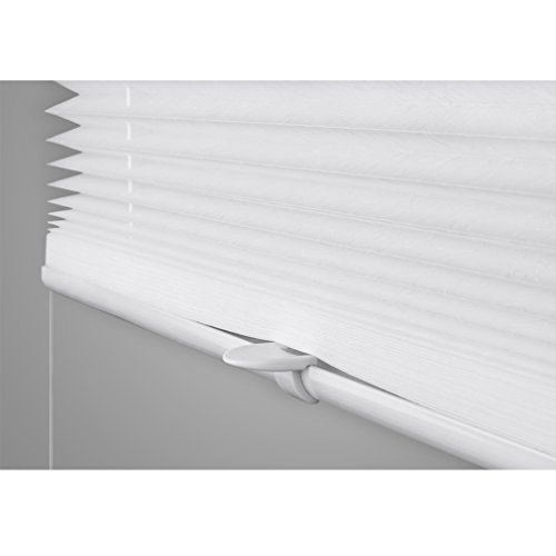 Augou Doppelrollo 90x130cm Vorhänge Duo Rollo Plissee Blickdicht Klemmfix Duorollo Verdunklungsrollos mit Klemmträgern ohne Bohren am Fensterflügel 100% Polyester für Fenster Tür (Weiß) - 4