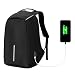 Produktbild twinkbling Diebstahlschutz Notebook Rucksack Große Kapazität Casual Daypacks für Reisen Schule Arbeit mit USB Lade-Schnittstelle, schwarz