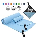 ⚽ Multiuso: ✨ Ideal toalla de microfibra para los viajes, acampada, deportes, playa, natación, mochilero, gimnasio, yoga, sauna, baño, toallas de baño para los bebés, etc. También puede usarlo como una manta de viaje o almohada de viaje muy práctica. Por favor, limpie antes de usarlo por primera vez.