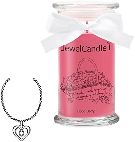 Jewelcandle So Berry Scented Candle With Silver Jewellery Surprise Silver