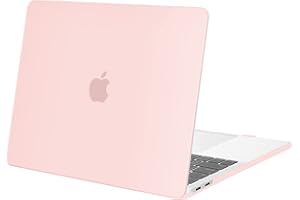 MOSISO Etui kompatybilne z MacBook Pro 13 cali 2024 2023 2022 2021-2016 M2 M1 A2338 A2289 A2251 A2159 A1989 A1706 A1708 z/bez Touch Bar, plastikowa, twarda obudowa ver, kreda różowa