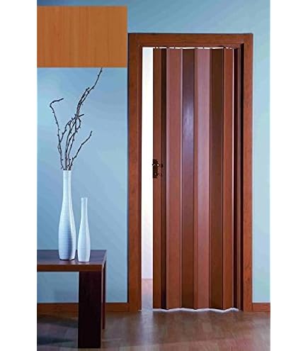 Porta Interna A Soffietto 100 Cm - Design Pratico In Noce Per Spazi Ridotti - Foto 2