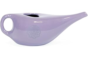 bodhi NETI POT - Bricco per il naso in ceramica Neti con mandala (argento), caraffa per il risciacquo del naso, Nethi Pot