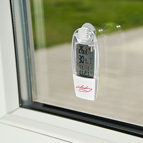infactory Solar-Fenster-Thermometer und Hygrometer mit Trend-Anzeige - 3