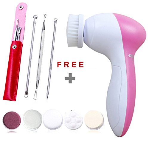 Beauty Nymph 5 in 1 Corpo Detergente Viso massaggiatore Cleansing Sistema Pulizia Viso Kit,Regalo-Comedone & Blemish foruncolo Kit