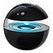 Produktbild Mini Bluetooth Lautsprecher, Wireless Round Sound Box Musikbox mit Touch Taste, LED Lichter Color Change, Eingebautes Mikrofon und Support Micro SD-Karte Spielen für Handy - Schwarz