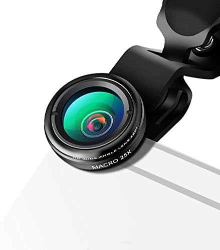 CHAOYUAN Camera Telephoto- 25X Macro Lens HD SLR Camera &amp;120° Wide-Angle Lens -Stainless Optical Glass,Smartphones Universal Lens,Black
