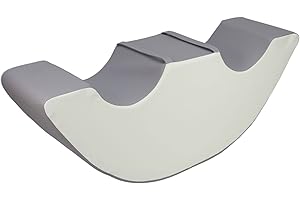 Velinda Doppel-Schaukelfigur Böhnchen Schaumstoff-Wippe Balancierbrücke Wippschaukel (Farbe: weiß,grau)