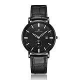Yevita Herren Armbanduhr Zifferblatt Analog Business Edelstahl Armband mit Kalender Und Sekundenzeiger #012