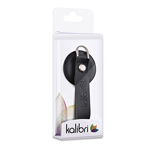 kalibri Supporto per Smartphone/Tablet in nero - confortevole vera pelle cellulare supporto - compatibile ad es. con iPhone 7 Plus, Samsung Galaxy S7 etc.