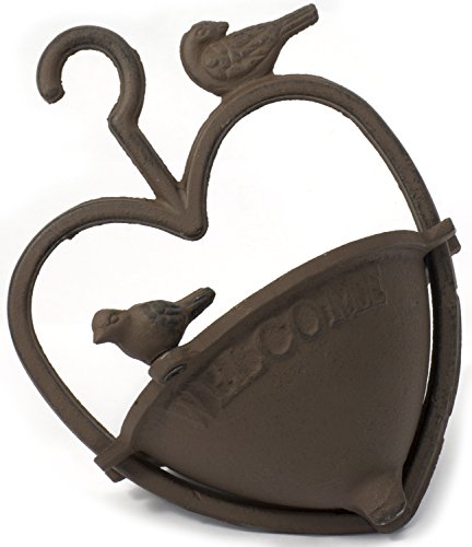 Woodside – Vogeltränke zum Aufhängen im Garten – Herzform aus Gusseisen – Vintage-Design - 2