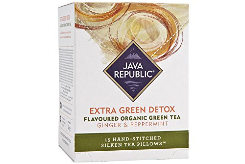Java Republic Extra Green Detox Tea - Organic Green Tea, 15 Tea Bags (1 Box)