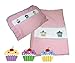 Baby Girl Gingham Hand Embroidered Smocked " Cup Cake" Bed Set.Duvet Cover+Pillow Case. 100% Cotton