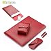 Produktbild SOYAN Leather Sleeve Tasche Hüllen Schutzhülle - case with Mouse Pad + Power Supply Bag + Mouse Tasche Hüllen Schutzhülle - cover + Bobbin Winder for MacBook Pro 13-inch (2016) - Wine Red