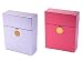 Produktbild Doppelset Zigarettenetui für Big Box (25 Stück Zigarettenschachteln) metallic Silber und Rot Kunststoff Zigarettenbox ohne Schockbilder