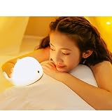 Nettes Delphin-Entwurfs-Silikon-buntes Nachtlicht USB-nachladbares empfindliches Hahn-Steuer-Schlafzimmer-Licht mit Softlight, Stronglight und 5 buntes Licht für Baby-Raum, Schlafzimmer, Kinderzimmer, im Freien camping,picknick indoor/outdoor - 8