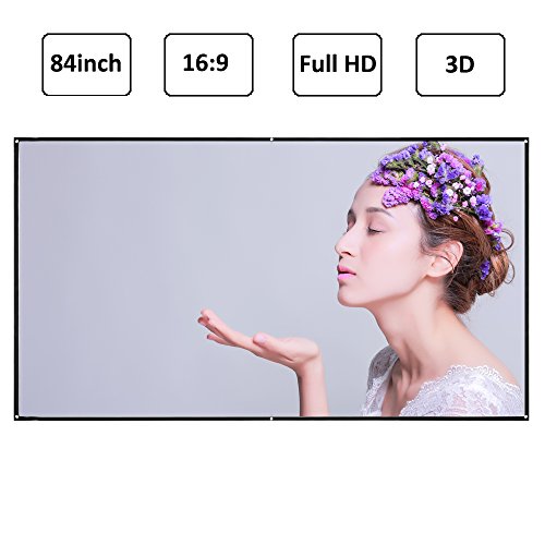 EUG 16: 9 Widescreen Portable Schermo proiettore per Home Theatre/Ufficio/Outdoor Schermo Pieghevole