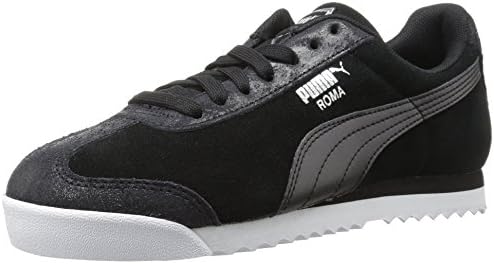 PUMA Women's Roma Classic Met Safari Wn Sneaker, Black Black, 8.5 M US