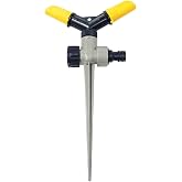 Badem10 Pile Ground Recessed Movable 2 Arm Water Fountain Garden Lawn Irrigation Apparatus Plastic Sturdy