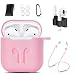 Produktbild ICETEK Airpods Hülle Tasche Silikon Schutzhülle Case mit Sportgurt Zubehör Earplugs Aufsätze Festhalter Aufbewahrungstasche für Apple Kopfhörer Ladekoffer(7 in 1)