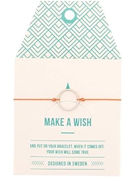 MINT Wunschkarte Circle Armband Silk brown braun silber Ring Freundschaftsarmband Make a Wish