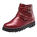 Produktbild TianWlio Damen Stiefel Stiefeletten Frauen Mode Solides Warme Winter Flache Schnee Kurze Stiefel Reißverschluss Runde Zehe Schuhe