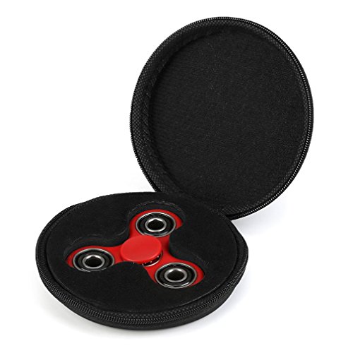 Box, SHOBDW Gift For Fidget Hand Spinner Triangle Finger Toy Focus ADHD Autism Fixed Bag Box Carry Case Packet (11.5*3.0cm, Black)