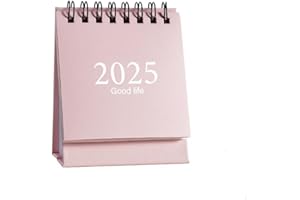 croselyu Desktop Calendar Simple Solid Color Cartoon Mini Calendar Creative Desktop Decoration Portable Small Desk Calendar Calendar,9.5x7.5cm (Pink)