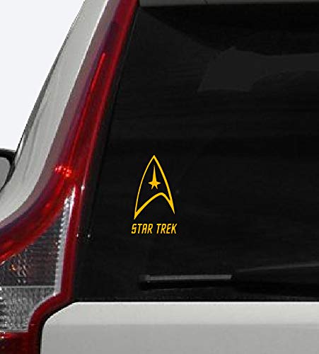 Preisvergleich Produktbild CELYCASY Star Trek Aufkleber, Sternenflotten-Insignien, Federation Aufkleber, Aufkleber für Zuhause, Auto, Fenster, Laptop, Spiegel, Glas, Tablet