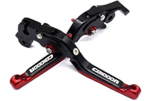 YP YuanPei Leviers d'embrayage de frein repliables Pour CB1000R CB 1000R CB1000 R 2008-2016 Leviers extensibles en aluminium Accessoires moto(Noir+Rouge)