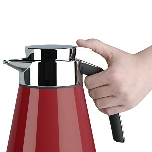 Emsa 513807 Isolierkanne, Edelstahl, 1.5 Liter, Aroma Diamond, Quick Tip Verschluss, Rot, Cone - 5