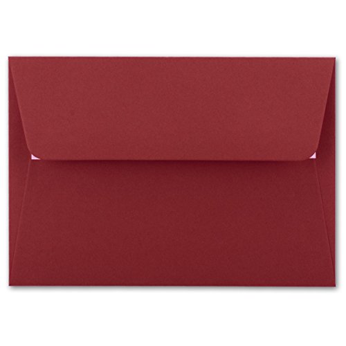 Faltkarten SET mit Umschlägen & Einlegern DIN A6 / C6 in Dunkelrot / Weinrot | 25 Sets | Doppel-Karten & Briefumschläge aus Premium-Papier, 14,8 x 10,5 cm | in stabiler Karton-Box | bedruckbare Postkarten mit weißem Einlegeblatt | ideal für Weihnachten, Grußkarten und Einladungen | Serie FarbenFroh aus dem Hause GUSTAV NEUSER - 4