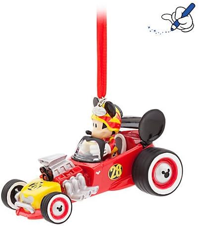 Mickey Mouse Roadster Hanging Ornament, Official Disney Christmas Ornament