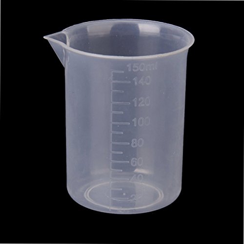 Rosenice Messbecher Werkzeug, Transparente Kunststoff Labor Messbecher 50ml 150ml 250ml 500ml (Transparent) - 4