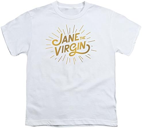 Jane The Virgin - Youth Golden Logo T-Shirt, X-Large, White