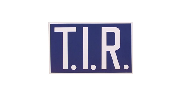 Sign For Motor Vehicles T I R Sign Aluminium 40 X 25 Cm Amazon Co Uk Diy Tools