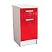 Produktbild START Caisson bas de cuisine L 40 cm avec plan de travail inclus - Rouge Brillant