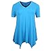 Produktbild ESAILQ Damen Kleid Top ärmellos Comma Crepe Retro Tom Tailor Sommer Frauen Kariert s QS Rosa Leichte KSK Business Kurzarm v Emily eng Cheongsam Crinkle lilbetter yerse Lose (XXXL,Hellblau)