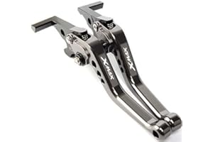 YP YUANPEI Palancas de Freno Cortas para Motocicleta para X MAX X-MAX 300 XMAX300 Xmax 300 2017-2018 CNC Palancas Ajustables(Gris)