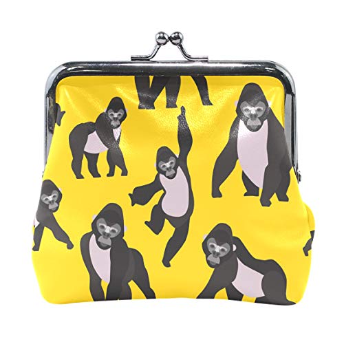 AJINGA Colorful Small Star Coin Purse Pumpkin Leather Coin Wallet Snap Closure Clutch Bag