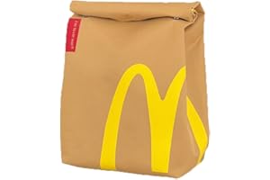 SHANDADDY kpop unisex Rucksack im McDonald's Papiertüten Design,aus strapazierfähiger Canvas süßer und lustiger Cartoon Look perfekt als Schul-/Handtasche.