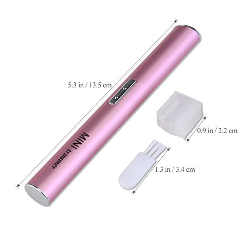 NUOLUX Augenbrauentrimmer, elektrische Gesichtsbehaarung Augenbrauen Trimmer Rasierklinge (rosa) - 5